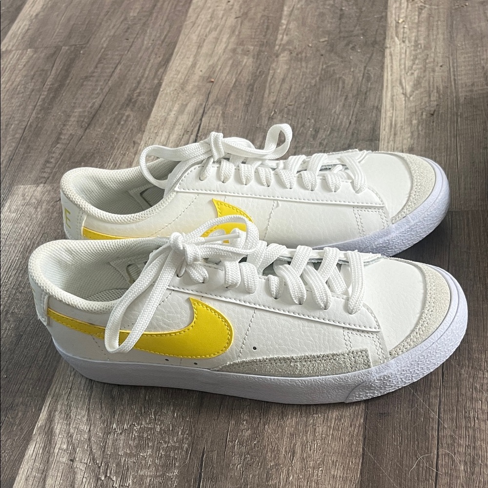 White and Yellow Sneakers
